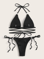 Micro Bikini Crisscross Swimwear Women's Two Piece Swimsuit Bathing Suit Bandage Woman Swimsuit Female Thong Bikinis Set 2 Piece Women Bathing Suit Beachwear Stevvex