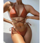 Micro Bikini Crisscross Swimwear Women's Two Piece Swimsuit Bathing Suit Bandage Woman Swimsuit Female Thong Bikinis Set 2 Piece Women Bathing Suit Beachwear Stevvex