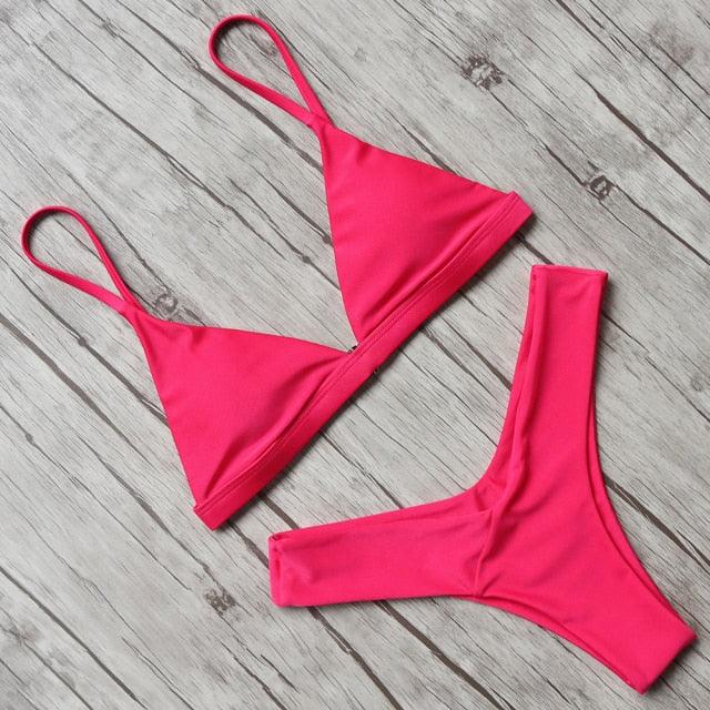 Micro Mini Bikini Swimwear Women Halter Push Up Bikini Set Padded Bra  Women's Underwired Triangle Bathing Two Pieces Swimsuit Bikini Set  Swimsuit Bandage Swim Suit Stevvex