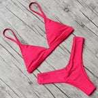 Micro Mini Bikini Swimwear Women Halter Push Up Bikini Set Padded Bra  Women's Underwired Triangle Bathing Two Pieces Swimsuit Bikini Set  Swimsuit Bandage Swim Suit Stevvex