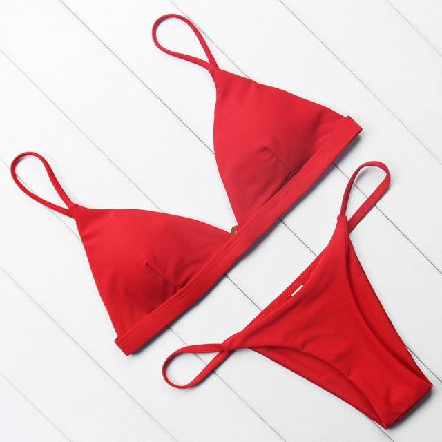 Micro Mini Bikini Swimwear Women Halter Push Up Bikini Set Padded Bra  Women's Underwired Triangle Bathing Two Pieces Swimsuit Bikini Set  Swimsuit Bandage Swim Suit Stevvex