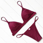 Micro Mini Bikini Swimwear Women Halter Push Up Bikini Set Padded Bra  Women's Underwired Triangle Bathing Two Pieces Swimsuit Bikini Set  Swimsuit Bandage Swim Suit Stevvex