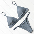 Micro Mini Bikini Swimwear Women Halter Push Up Bikini Set Padded Bra  Women's Underwired Triangle Bathing Two Pieces Swimsuit Bikini Set  Swimsuit Bandage Swim Suit Stevvex