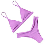Micro Mini Bikini Swimwear Women Halter Push Up Bikini Set Padded Bra  Women's Underwired Triangle Bathing Two Pieces Swimsuit Bikini Set  Swimsuit Bandage Swim Suit Stevvex