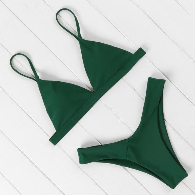 Micro Mini Bikini Swimwear Women Halter Push Up Bikini Set Padded Bra  Women's Underwired Triangle Bathing Two Pieces Swimsuit Bikini Set  Swimsuit Bandage Swim Suit Stevvex