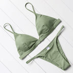 Micro Mini Bikini Swimwear Women Halter Push Up Bikini Set Padded Bra  Women's Underwired Triangle Bathing Two Pieces Swimsuit Bikini Set  Swimsuit Bandage Swim Suit Stevvex