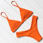 Micro Mini Bikini Swimwear Women Halter Push Up Bikini Set Padded Bra  Women's Underwired Triangle Bathing Two Pieces Swimsuit Bikini Set  Swimsuit Bandage Swim Suit Stevvex