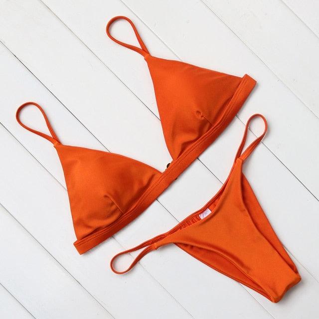 Micro Mini Bikini Swimwear Women Halter Push Up Bikini Set Padded Bra  Women's Underwired Triangle Bathing Two Pieces Swimsuit Bikini Set  Swimsuit Bandage Swim Suit Stevvex