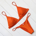 Micro Mini Bikini Swimwear Women Halter Push Up Bikini Set Padded Bra  Women's Underwired Triangle Bathing Two Pieces Swimsuit Bikini Set  Swimsuit Bandage Swim Suit Stevvex