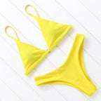Micro Mini Bikini Swimwear Women Halter Push Up Bikini Set Padded Bra  Women's Underwired Triangle Bathing Two Pieces Swimsuit Bikini Set  Swimsuit Bandage Swim Suit Stevvex