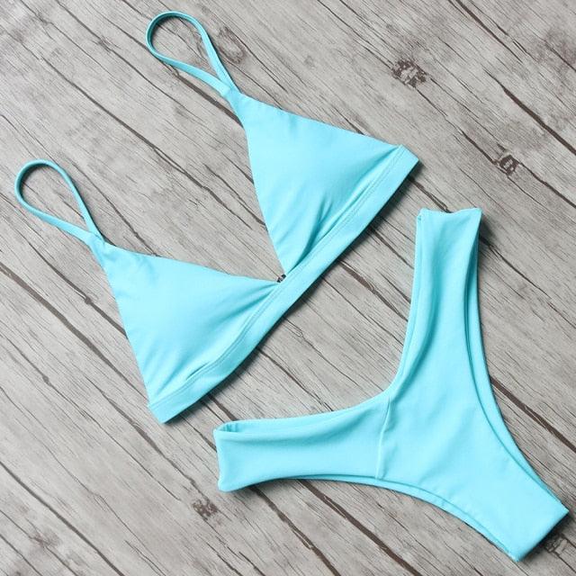 Micro Mini Bikini Swimwear Women Halter Push Up Bikini Set Padded Bra  Women's Underwired Triangle Bathing Two Pieces Swimsuit Bikini Set  Swimsuit Bandage Swim Suit Stevvex