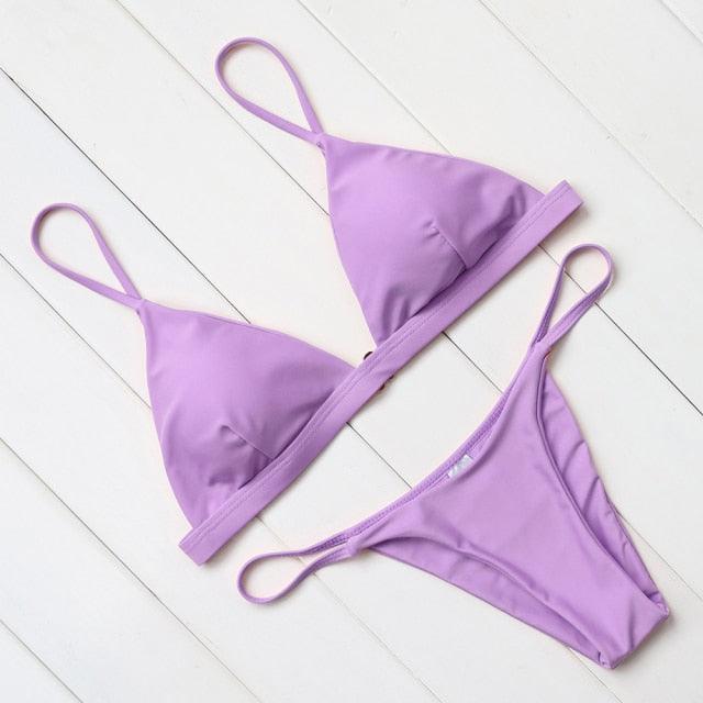 Micro Mini Bikini Swimwear Women Halter Push Up Bikini Set Padded Bra  Women's Underwired Triangle Bathing Two Pieces Swimsuit Bikini Set  Swimsuit Bandage Swim Suit Stevvex