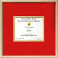 Air Force certificate in middle Display case. The Military Gift Store