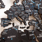 3D LED / LUMINOUS Wooden World Map 3.0 Midnight - SJB-DIAMOND ELITES