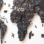 3D LED / LUMINOUS Wooden World Map 3.0 Midnight - SJB-DIAMOND ELITES