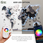 3D LED / LUMINOUS Wooden World Map 3.0 Nordik - SJB-DIAMOND ELITES