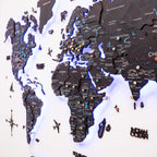 3D LED / LUMINOUS Wooden World Map 3.0 Midnight - SJB-DIAMOND ELITES