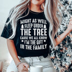 Might As Well Sleep Under The Tree Christmas Tee Peachy Sunday