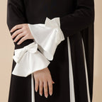 Milan Elegant Dual Tone Abaya Dress With Color Block Design (MA126)
