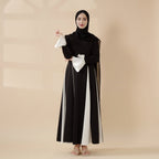 Milan Elegant Dual Tone Abaya Dress With Color Block Design (MA126)