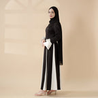 Milan Elegant Dual Tone Abaya Dress With Color Block Design (MA126)
