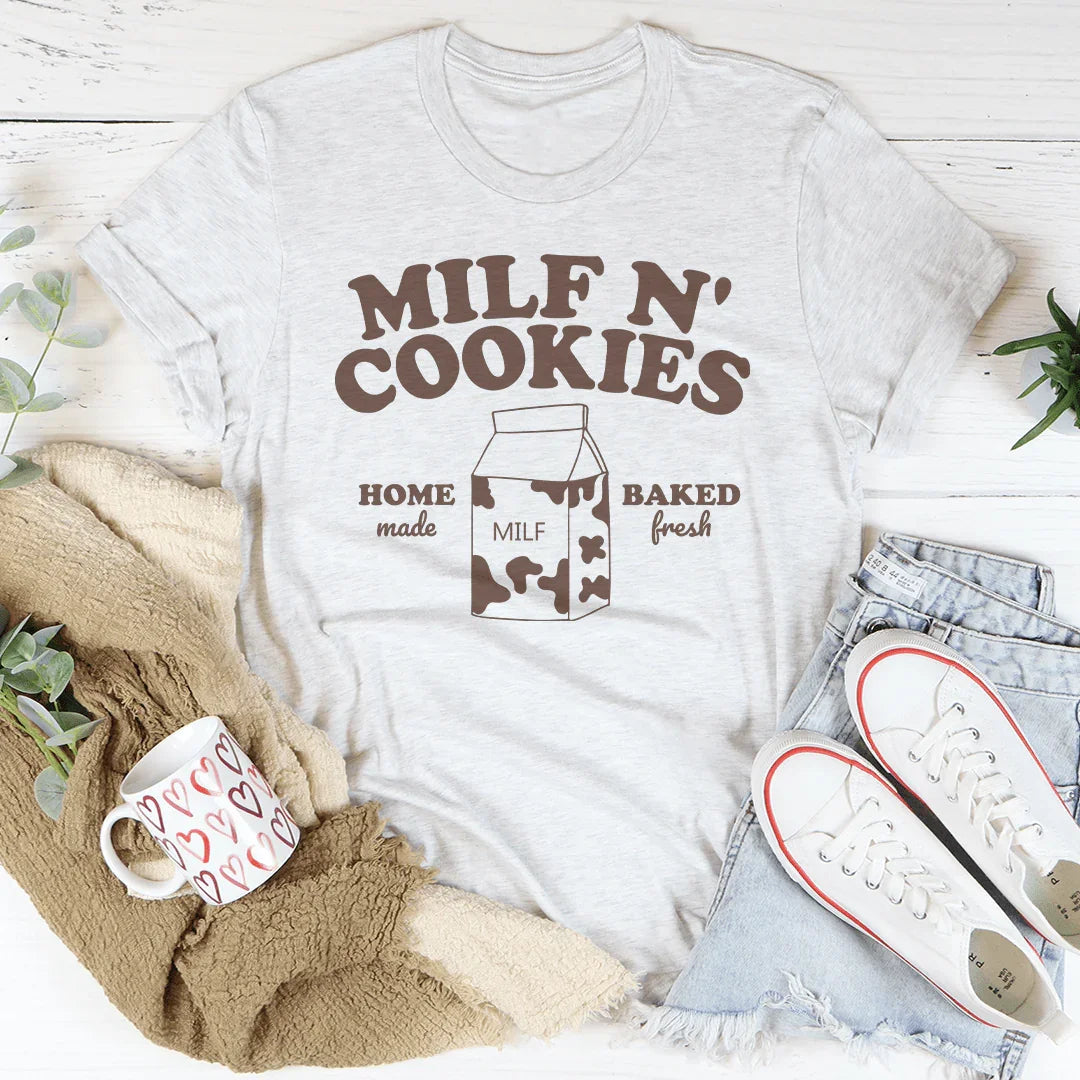 Milf N' Cookies Home Made Baked Fresh Tee Peachy Sunday