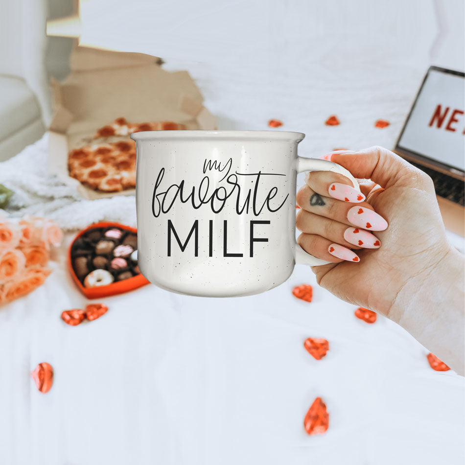 Funny MILF Mug 14.5oz Ceramic Coffee Mug Cheeky Mom In Love With Fall BandsCo Straps