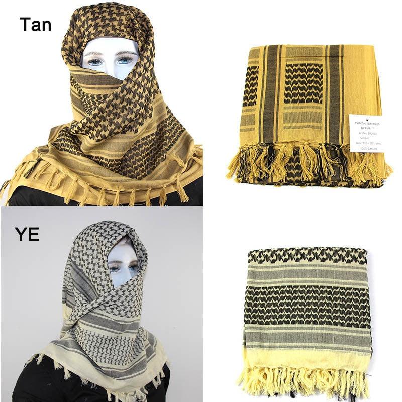Military Arab Keffiyeh Shemagh Scarf Cotton Winter Shawl Neck Warmer Cover Head Wrap Windproof Tactical Camping Scarf Men Women Shemagh Keffiyeh Men Arab Kufiyah Keffiyeh Arabic Muslim Head Wrap Men Scarf Shawl Stevvex