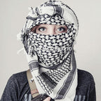 Military Arab Keffiyeh Shemagh Scarf Cotton Winter Shawl Neck Warmer Cover Head Wrap Windproof Tactical Camping Scarf Men Women Shemagh Keffiyeh Men Arab Kufiyah Keffiyeh Arabic Muslim Head Wrap Men Scarf Shawl Stevvex