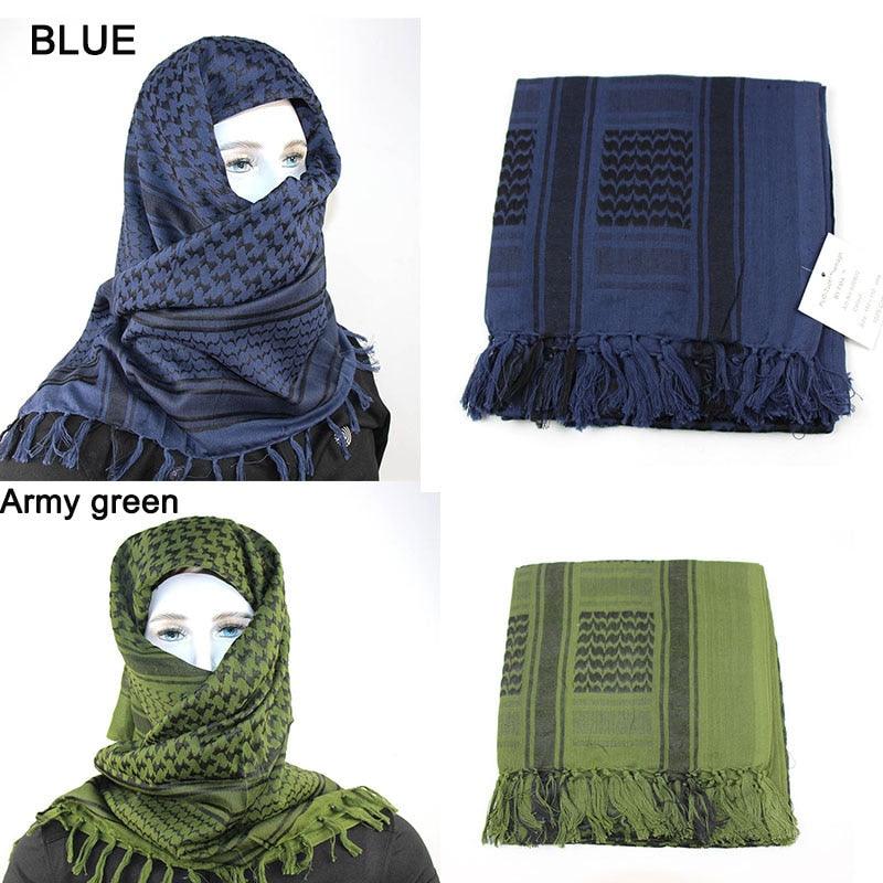 Military Arab Keffiyeh Shemagh Scarf Cotton Winter Shawl Neck Warmer Cover Head Wrap Windproof Tactical Camping Scarf Men Women Shemagh Keffiyeh Men Arab Kufiyah Keffiyeh Arabic Muslim Head Wrap Men Scarf Shawl Stevvex