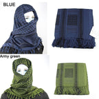 Military Arab Keffiyeh Shemagh Scarf Cotton Winter Shawl Neck Warmer Cover Head Wrap Windproof Tactical Camping Scarf Men Women Shemagh Keffiyeh Men Arab Kufiyah Keffiyeh Arabic Muslim Head Wrap Men Scarf Shawl Stevvex