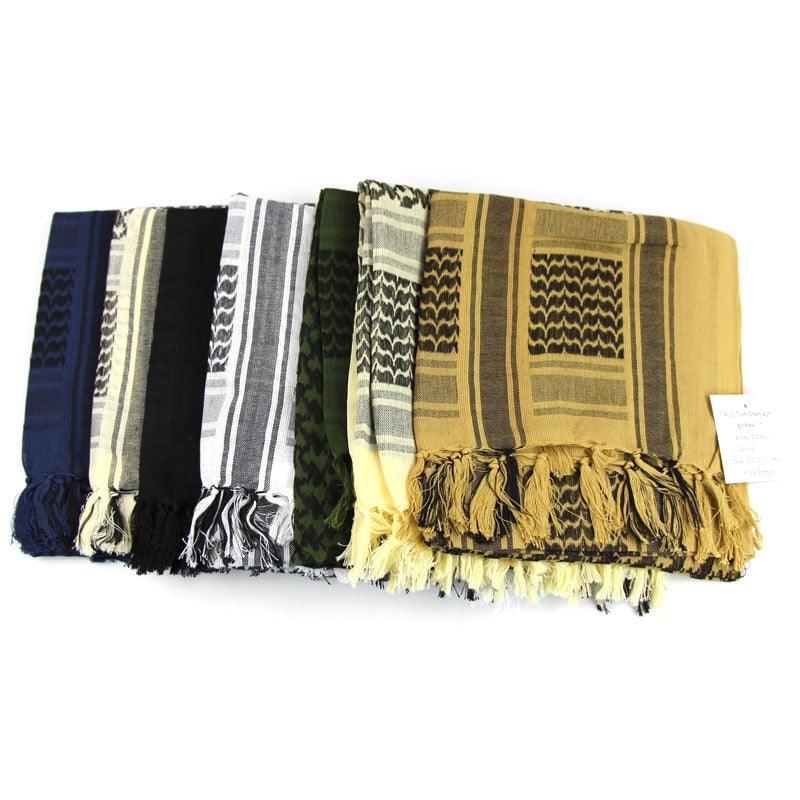 Military Arab Keffiyeh Shemagh Scarf Cotton Winter Shawl Neck Warmer Cover Head Wrap Windproof Tactical Camping Scarf Men Women Shemagh Keffiyeh Men Arab Kufiyah Keffiyeh Arabic Muslim Head Wrap Men Scarf Shawl Stevvex