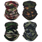 Military Tactical Bandana Summer Face Scarves Polyester Camo Anti-UV Windproof Soft Neck Gaiter Cover for Men Women Neck Gaiter Unisex Face Scarf Cover Cooling Thin Breathable Lightweight Sun Protection for Cycling Fishing Hiking Running Stevvex