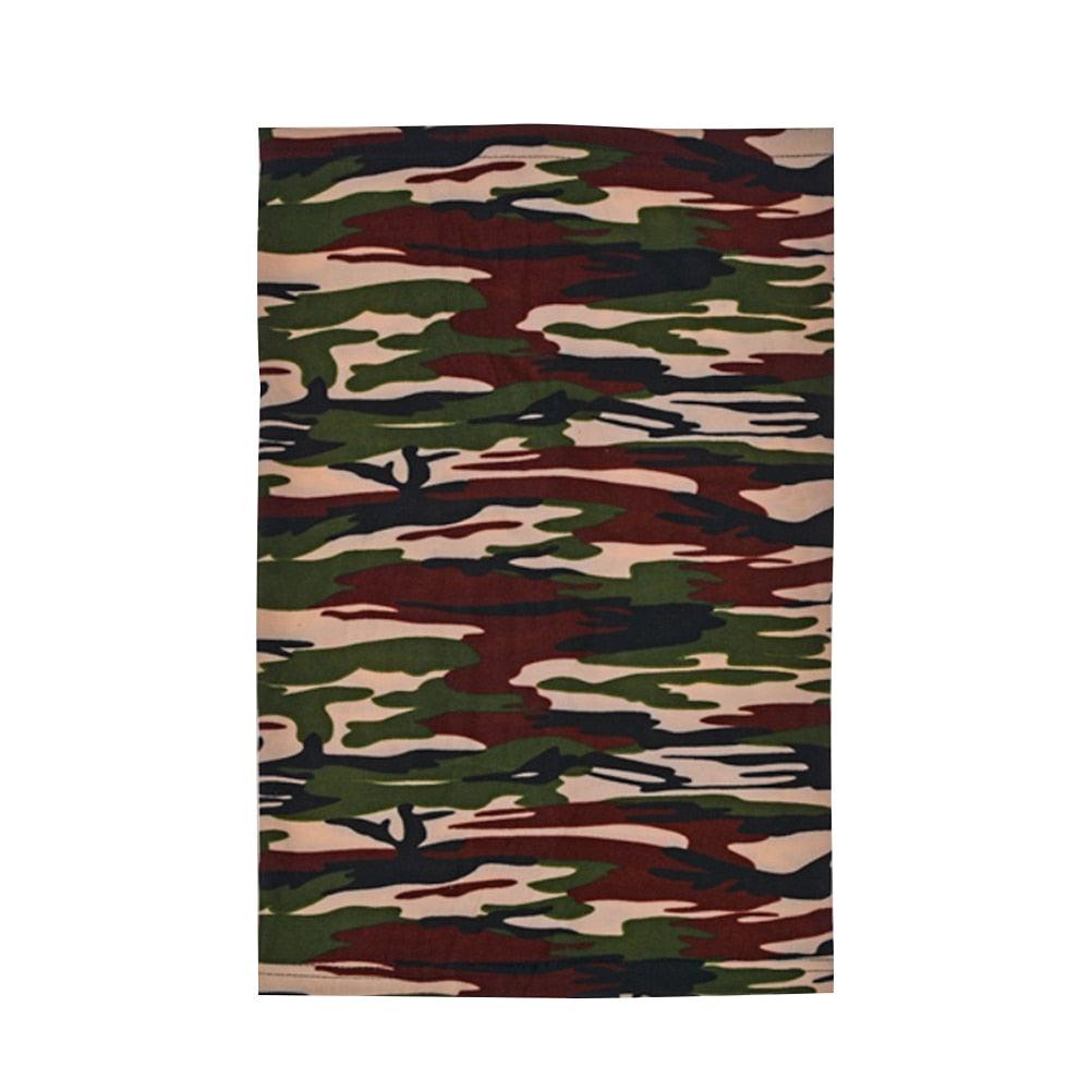Military Tactical Bandana Summer Face Scarves Polyester Camo Anti-UV Windproof Soft Neck Gaiter Cover for Men Women Neck Gaiter Unisex Face Scarf Cover Cooling Thin Breathable Lightweight Sun Protection for Cycling Fishing Hiking Running Stevvex