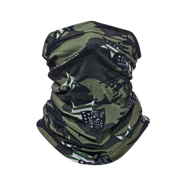 Military Tactical Bandana Summer Face Scarves Polyester Camo Anti-UV Windproof Soft Neck Gaiter Cover for Men Women Neck Gaiter Unisex Face Scarf Cover Cooling Thin Breathable Lightweight Sun Protection for Cycling Fishing Hiking Running Stevvex