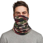 Military Tactical Bandana Summer Face Scarves Polyester Camo Anti-UV Windproof Soft Neck Gaiter Cover for Men Women Neck Gaiter Unisex Face Scarf Cover Cooling Thin Breathable Lightweight Sun Protection for Cycling Fishing Hiking Running Stevvex