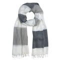 Milk Yarn Handloom Striped Scarf - Upcycled Casein Fiber, Soft Breathable BandsCo Straps