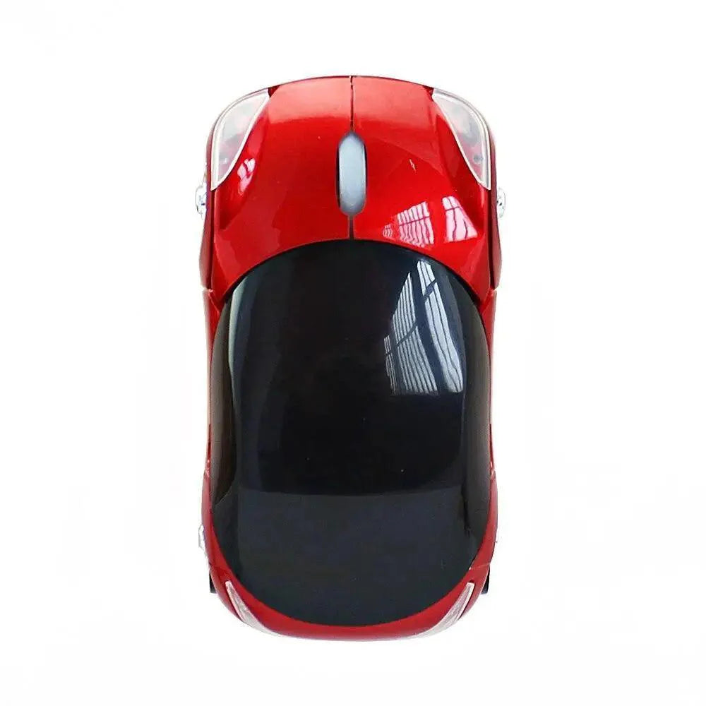 Mini 3D Red Sport Car Shape Wireless Mouse 1600DPI USB Computer Mice Unique Optical Mice With USB Receiver For Laptop Stevvex