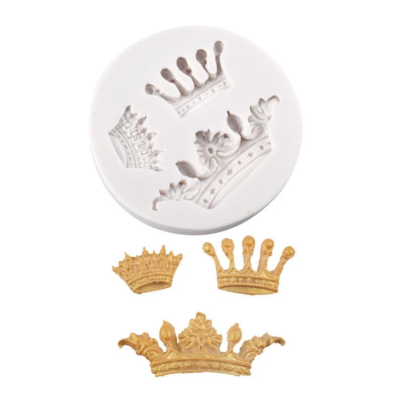 Mini Crown Silicone Mold Creative Cake Decoration Tool Practical Cake Mold Chocolate Mold Baking Tool Accessories Cake Tool Crown Fondant Silicone Molds Chocolate Candy Cake Decorating Tools Cake Supplies Stevvex