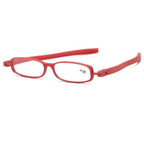 Mini Design Reading Glasses For Men Women Rotating Small Oval Presbyopia Eyewear Portable Unisex Reader Eyeglasses Mini Compact Slim Reading Glasses Lightweight Portable Readers Stevvex