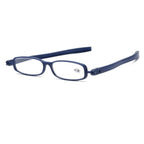Mini Design Reading Glasses For Men Women Rotating Small Oval Presbyopia Eyewear Portable Unisex Reader Eyeglasses Mini Compact Slim Reading Glasses Lightweight Portable Readers Stevvex