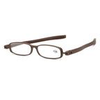 Mini Design Reading Glasses For Men Women Rotating Small Oval Presbyopia Eyewear Portable Unisex Reader Eyeglasses Mini Compact Slim Reading Glasses Lightweight Portable Readers Stevvex