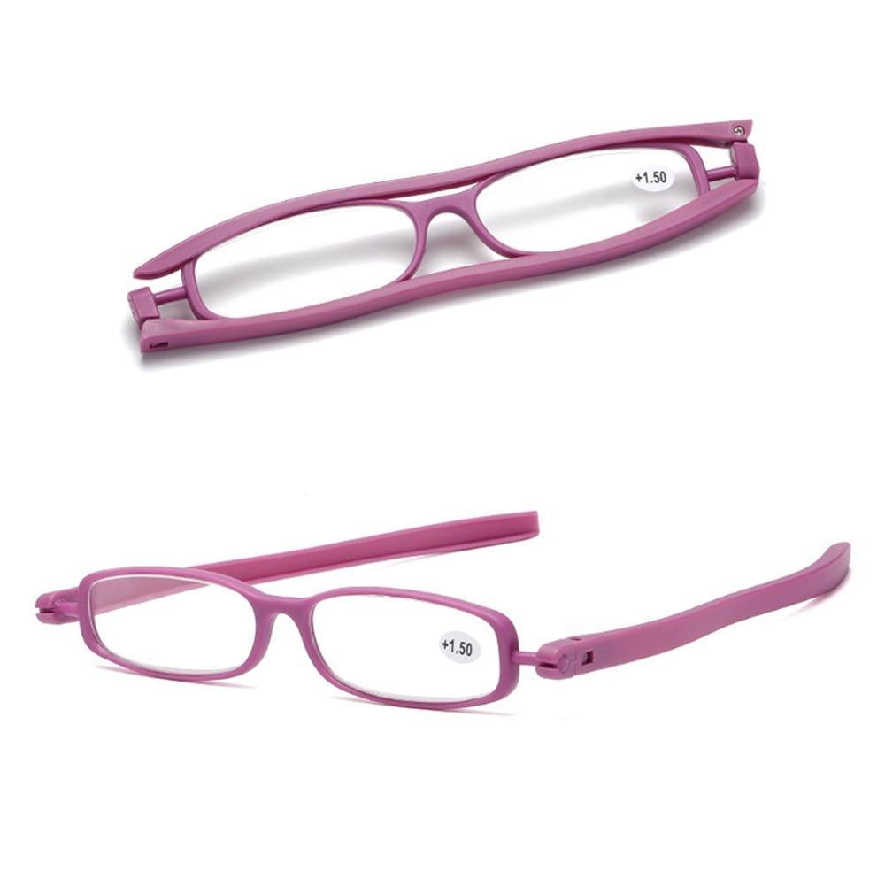 Mini Design Reading Glasses For Men Women Rotating Small Oval Presbyopia Eyewear Portable Unisex Reader Eyeglasses Mini Compact Slim Reading Glasses Lightweight Portable Readers Stevvex