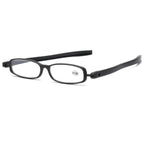Mini Design Reading Glasses For Men Women Rotating Small Oval Presbyopia Eyewear Portable Unisex Reader Eyeglasses Mini Compact Slim Reading Glasses Lightweight Portable Readers Stevvex