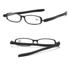 Mini Design Reading Glasses For Men Women Rotating Small Oval Presbyopia Eyewear Portable Unisex Reader Eyeglasses Mini Compact Slim Reading Glasses Lightweight Portable Readers Stevvex