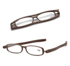 Mini Design Reading Glasses For Men Women Rotating Small Oval Presbyopia Eyewear Portable Unisex Reader Eyeglasses Mini Compact Slim Reading Glasses Lightweight Portable Readers Stevvex