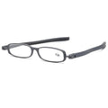 Mini Design Reading Glasses For Men Women Rotating Small Oval Presbyopia Eyewear Portable Unisex Reader Eyeglasses Mini Compact Slim Reading Glasses Lightweight Portable Readers Stevvex