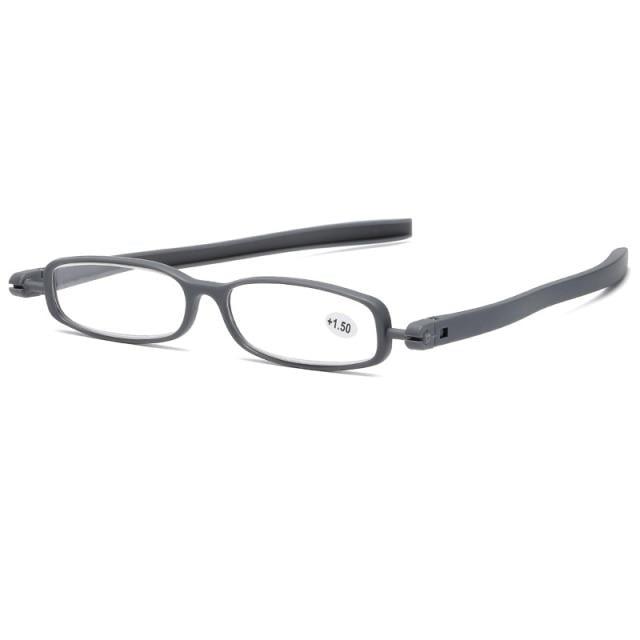Mini Design Reading Glasses For Men Women Rotating Small Oval Presbyopia Eyewear Portable Unisex Reader Eyeglasses Mini Compact Slim Reading Glasses Lightweight Portable Readers Stevvex