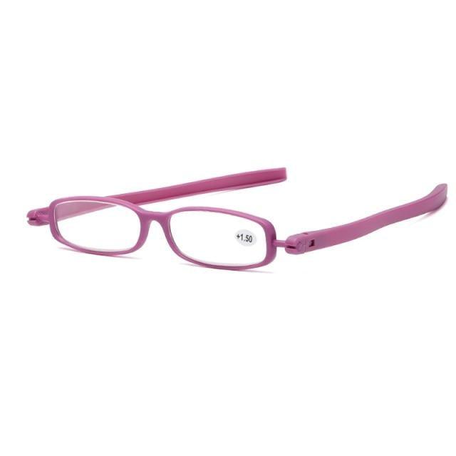Mini Design Reading Glasses For Men Women Rotating Small Oval Presbyopia Eyewear Portable Unisex Reader Eyeglasses Mini Compact Slim Reading Glasses Lightweight Portable Readers Stevvex