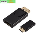 Mini DisplayPort To HDMI-compatible Adapter Male To Female Converter DP To HD Display Port 4K Cable Adapter Video Audio Compatible For PC And Laptop Stevvex